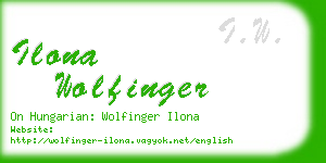 ilona wolfinger business card